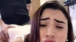 Teen Takes Huge Cock in Ass Doggy Style