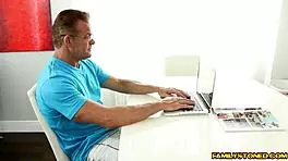 Brittany Shae fucked hard doggystyle by step dad!