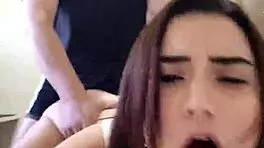 Teen Takes Huge Cock in Ass Doggy Style