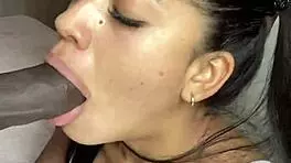 sloppy blowjob with deep throat from horny teen 😍