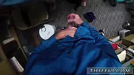 russian teen amateurs get roughly apprehended by police in uniform, leading to hardcore threesome action