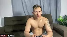 Petite latina strips naked while he plays video game, offering her big clit pussy for monster cock fuck and cum