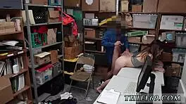 russian teen amateurs get roughly apprehended by police in uniform, leading to hardcore threesome action