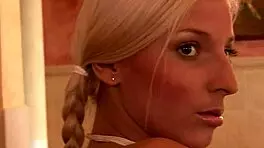 Hot Blonde Girl Relaxing at the Spa