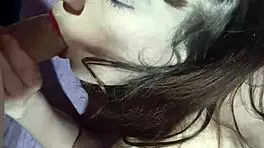 Stepsister Gives Blowjob Then Gets Fucked And Cum On Face