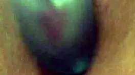 teen plays with wet pussy using dildo