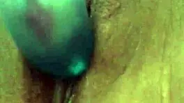 teen plays with wet pussy using dildo