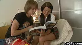 dagfs - pigtailed teen 18+ tryin first anal with huge cock, oops