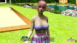 Ep23 outdoor blowjob by Stacy in steamy 3D cartoon scene