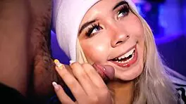 Blonde College Girl Delights in Deep Oral Action