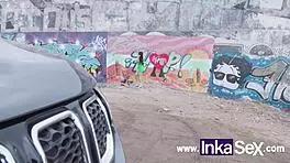 Big Ass Latina Caught Peeing On Street After Party, Then Fucked By Stranger In Outdoor Encounter