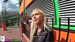 this cute brunette with small tits masturbates in a public shop, getting into amateur sex