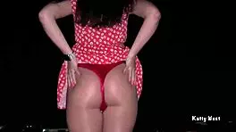 walking naked on public waterfront boldly