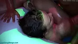 Her First Extreme Boiled Gangbang Orgy!