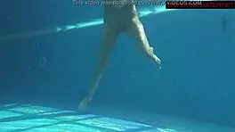 Lina Mercury and Mia Ferrari swim naked in pool! 😍 Watch them fuck with juicy tits outdoors.