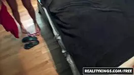 Alec Knight and Charli Maverick provide oral service on the street