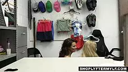 hey, big tits milf and teen in threesome with officer 😏