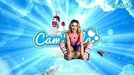 Dude, this petite blonde teen 18+ cums hard in VR masturbation! 😍