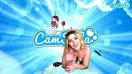 Dude, this petite blonde teen 18+ cums hard in VR masturbation! 😍