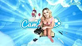 Dude, this petite blonde teen 18+ cums hard in VR masturbation! 😍