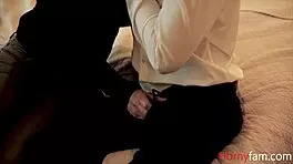 I watch my daughter in hijab ride daddy's cock passionately