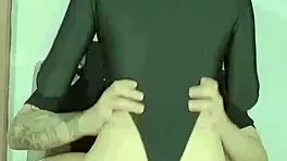 I fucked a little schoolgirl otaku slut in maid cosplay, showing her ass while riding my cock