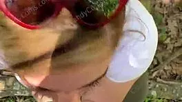 random jogger gets deepthroat on a hiking trail pov - candycourt