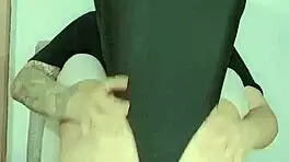 I fucked a little schoolgirl otaku slut in maid cosplay, showing her ass while riding my cock