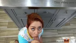 Chloe Cooper Thanks Stepdaddy Peter Fitzwell With Intense Blowjob