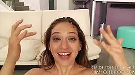 Horny Teen Slut Faces Monster Cock Bukkake!