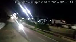 Caught Cheating Girlfriend Fucking Friend Outside In Town On Bridge