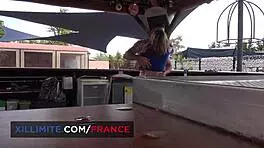 hot teen on holidays hooked up with bartender