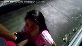 Caught Cheating Girlfriend Fucking Friend Outside In Town On Bridge