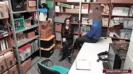 skinny babe fucked by security officer