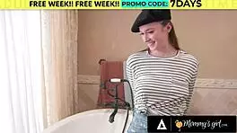 i care for hazel moore fingering redhead stepmom jessica ryan in romantic bath, licking and masturbating