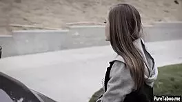 Three porno performers as a young girl, her friend and stepbro naked and having a sexual intercourse