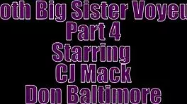 Goth stepsister caught masturbating in voyeur series!