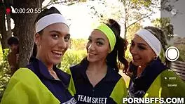 no pain no gain with chloe temple and friends in nasty blowjob