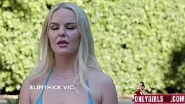 hey, check out this lesbian blowjob with nicole doshi and slimthick vic, big ass amateurs