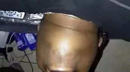 Big Booty Ebony Midget Sneaks In My Houze For Monster Cock Fuckin