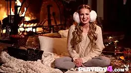 stunning teen waitress scarlett sage strips and poses naked on the bar!