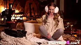 stunning teen waitress scarlett sage strips and poses naked on the bar!