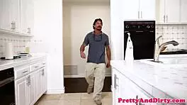 glam daughter hungry for her dads buds cock in taboo blowjob