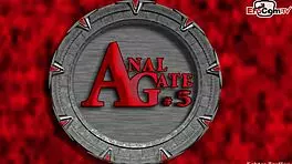 Blonde teen 18+ takes two cocks for anal double penetration in fishnets