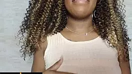 Teen Ebony Squirts During Virtual Guided Masturbation Session