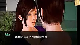 In my new family, the teen girl explores erotic 3D adventures