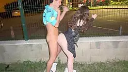 she was alone on the street, so i kept her company? what a big cock surprise!