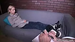 Horny cheerleader fucks a big cock hard