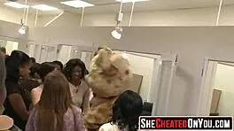 25 party whores sucking monster cock at night club