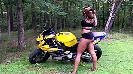 Behind Scenes Motorcycle Photoshoot with Nina Rivera